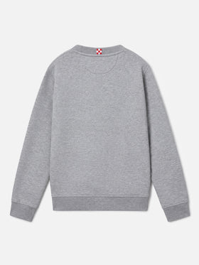 Light grey melange Bobby sweatshirt with St. Barth Sport Club logo