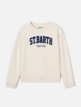 Sweatshirt Bobby couleur crème avec broderie Sport Club 