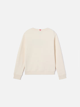 Cream Bobby sweatshirt with Sport Club embroidery