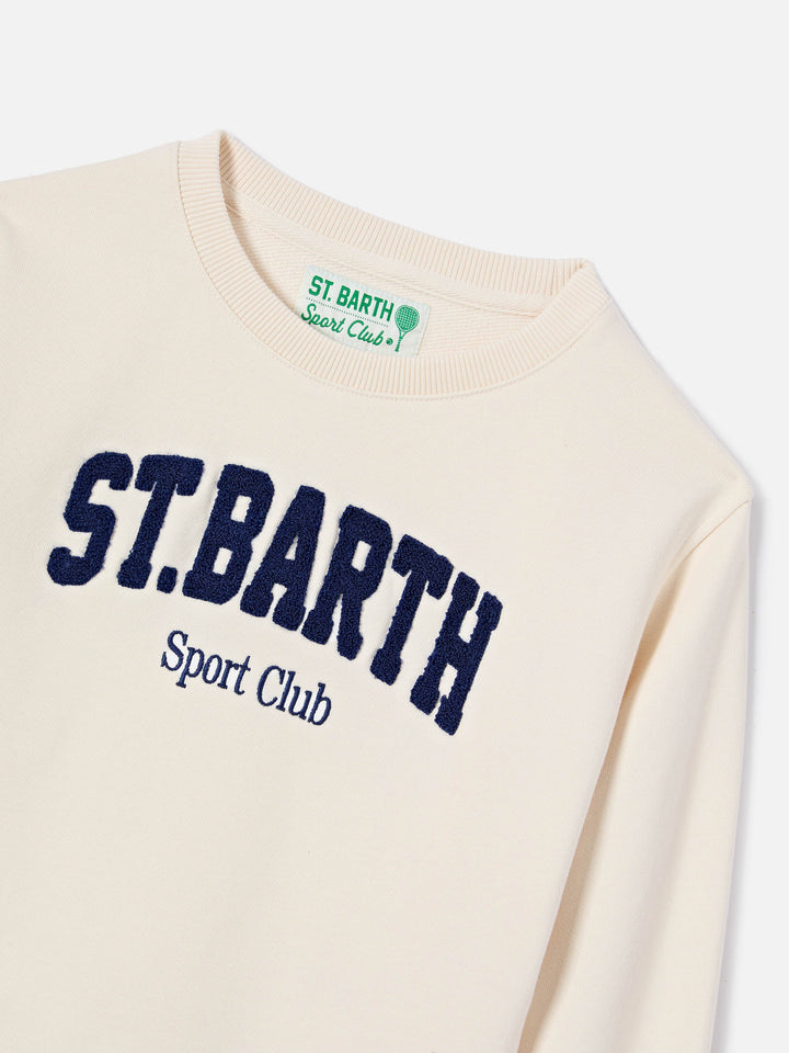 Cream Bobby sweatshirt with Sport Club embroidery