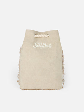Beige boat linen backpack - MC2 Saint Barth