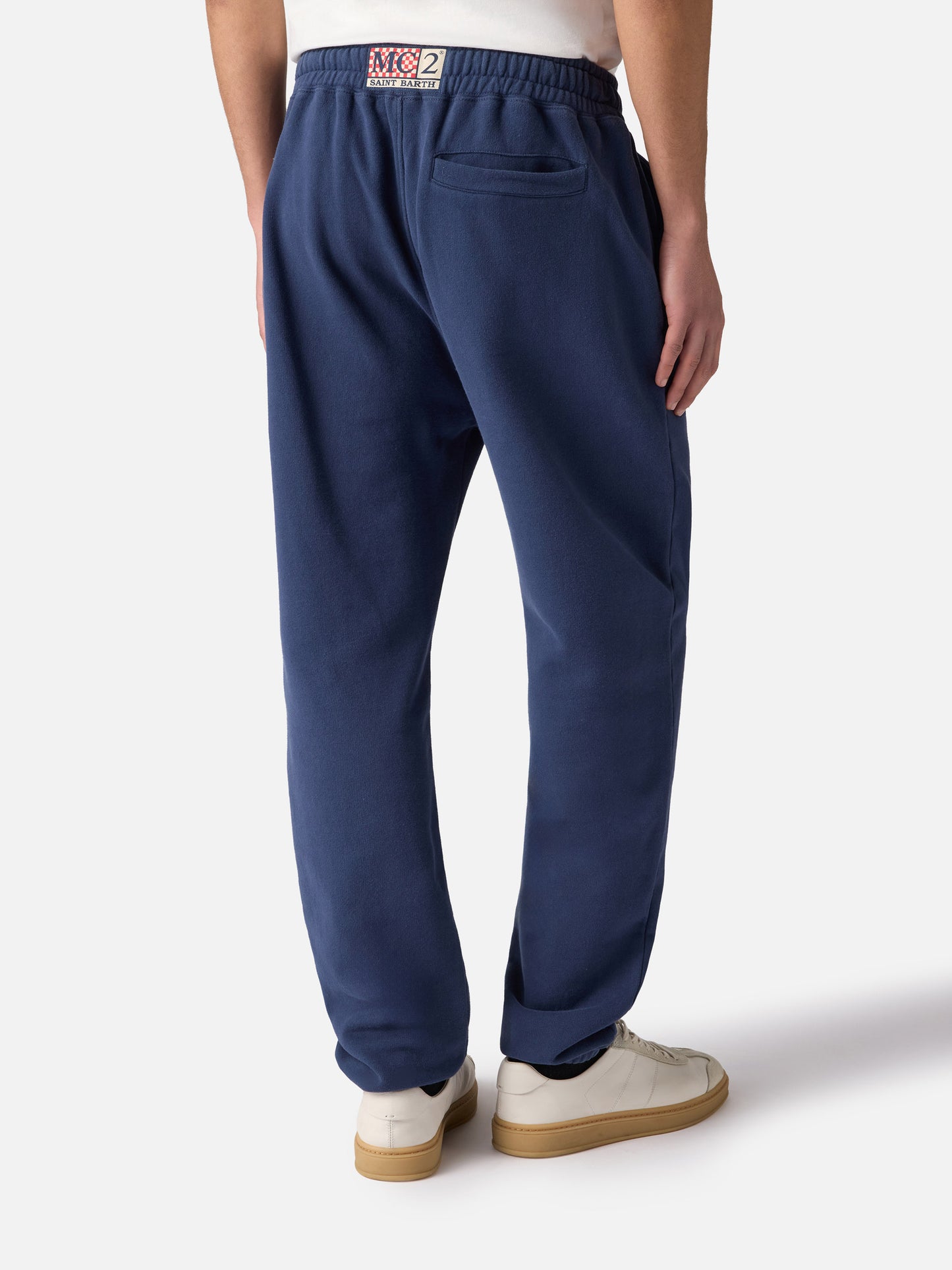 Pantaloni sportivi in cotone blu navy