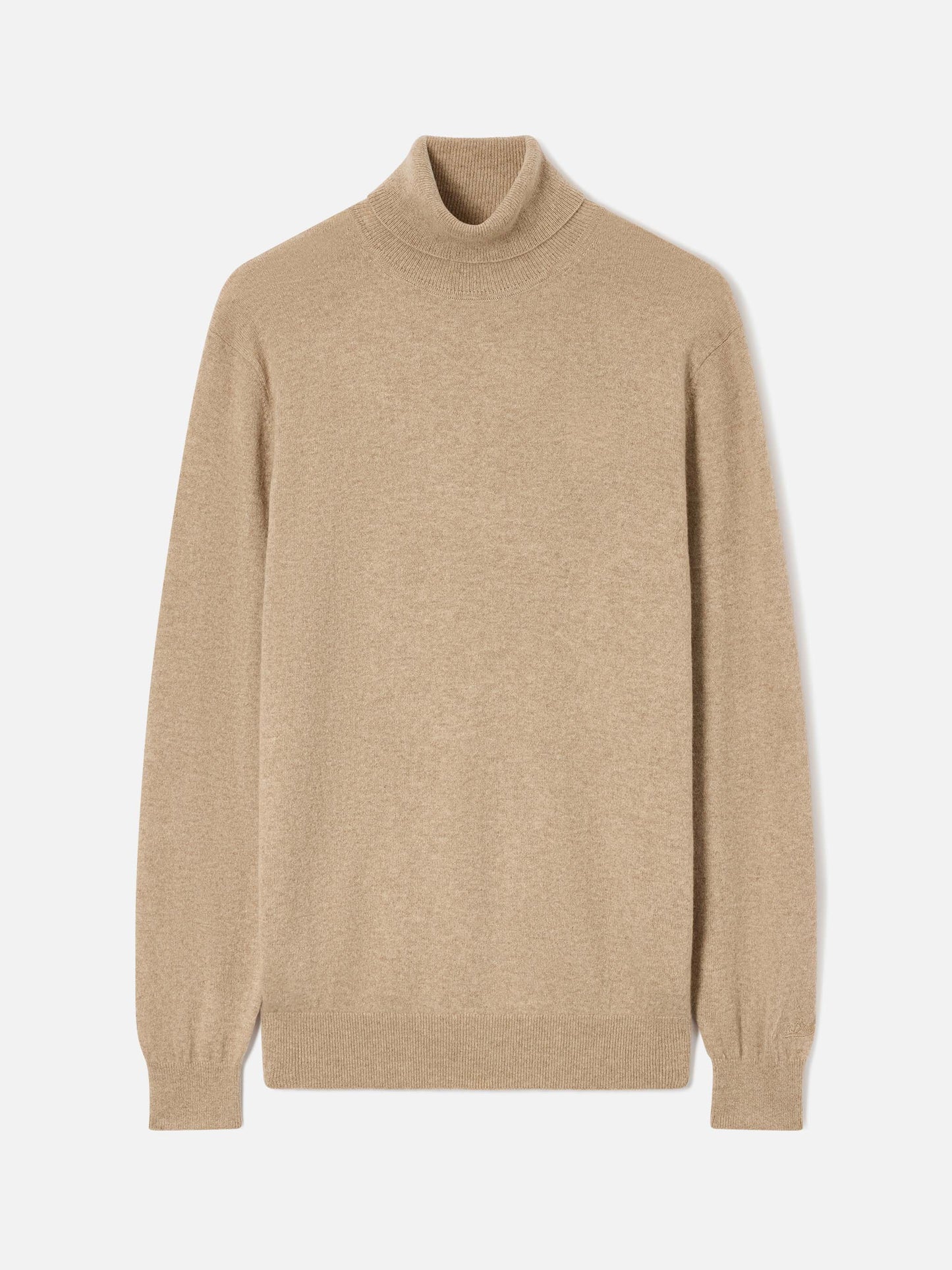 Rollkragenpullover Bond aus kamelfarbenem Kaschmir 