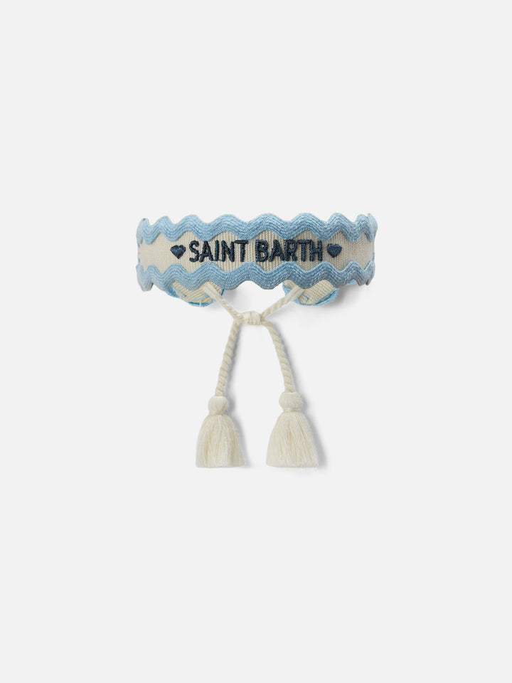 Bracciale in tessuto con ricamo Saint Barth