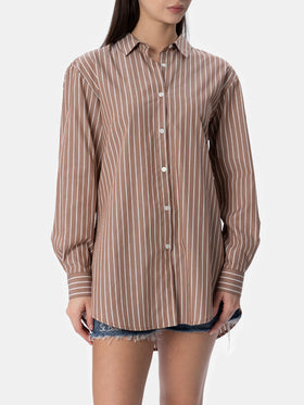 Chemise femme en coton Brigitte à imprimé rayé 