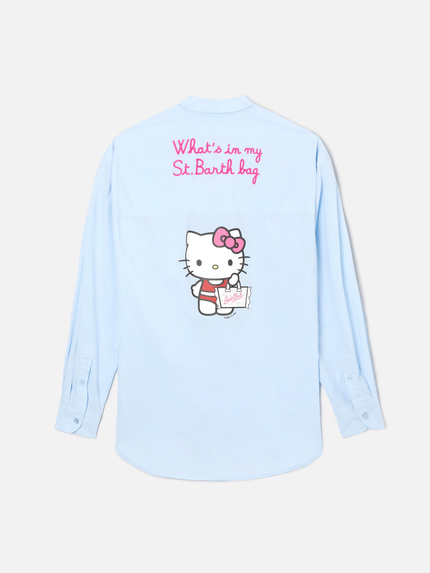 Camisa Brigitte azul claro con estampado Hello Kitty | Edición Especial 