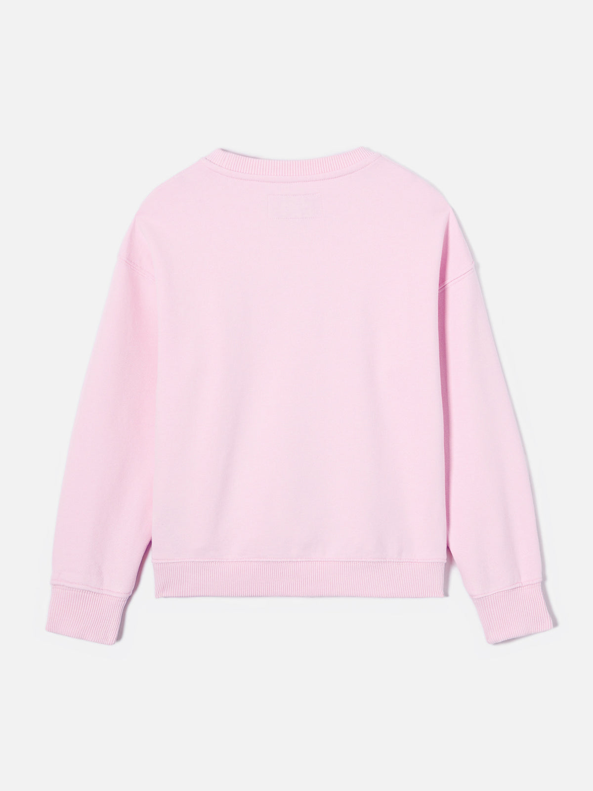 Sweat-shirt Briony à col rond rose avec logo effet éponge 