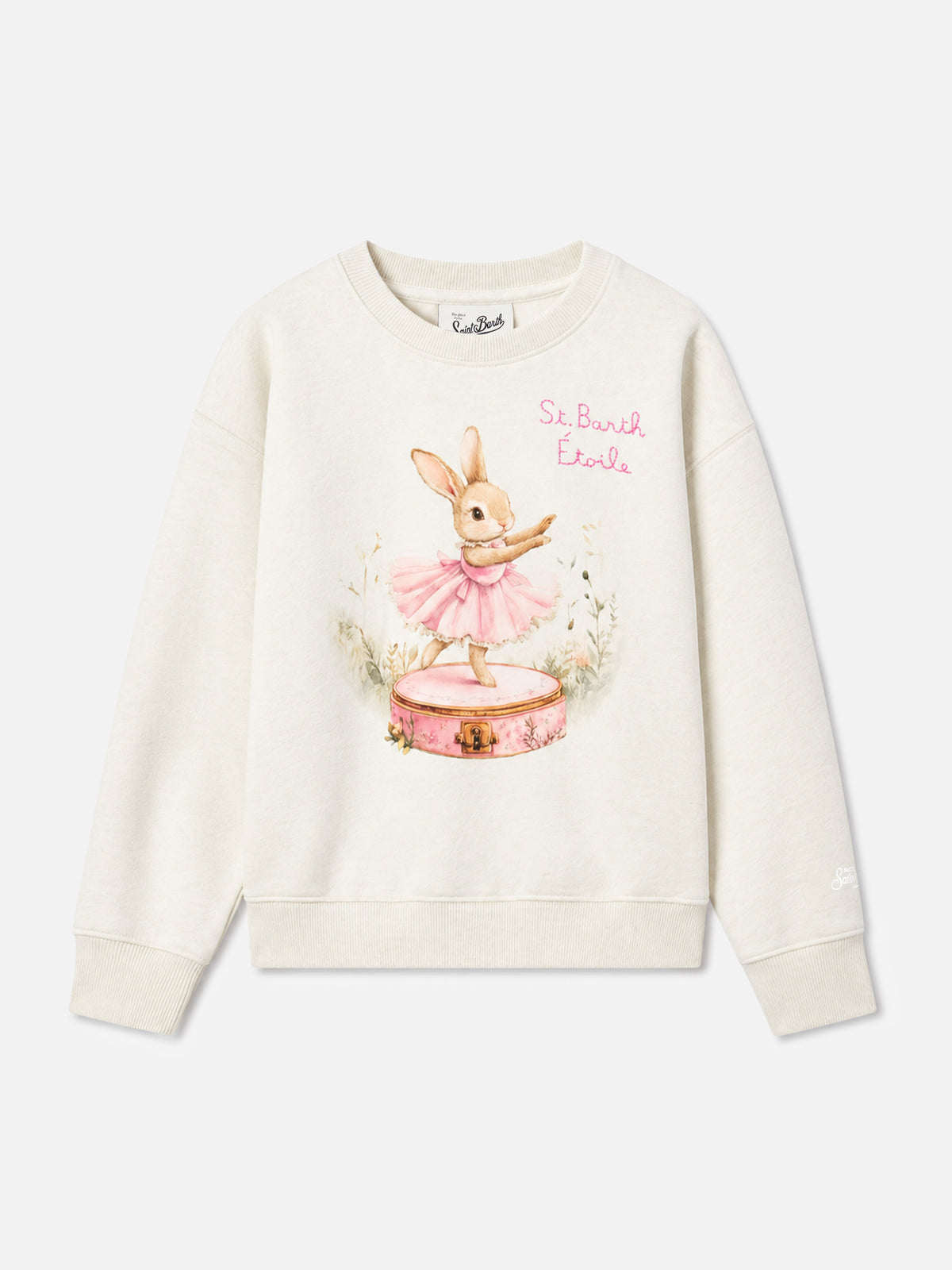 Sweat-shirt Briony à col rond avec imprimé lapin 