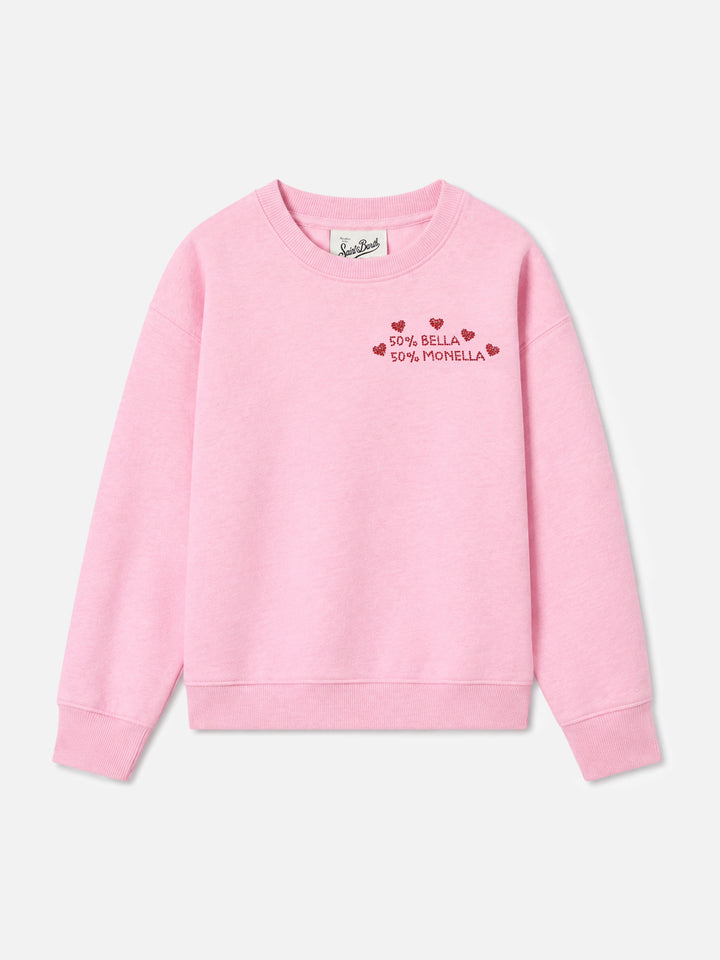Sudadera Briony de cuello redondo con aplicación de strass Bella e Monella 