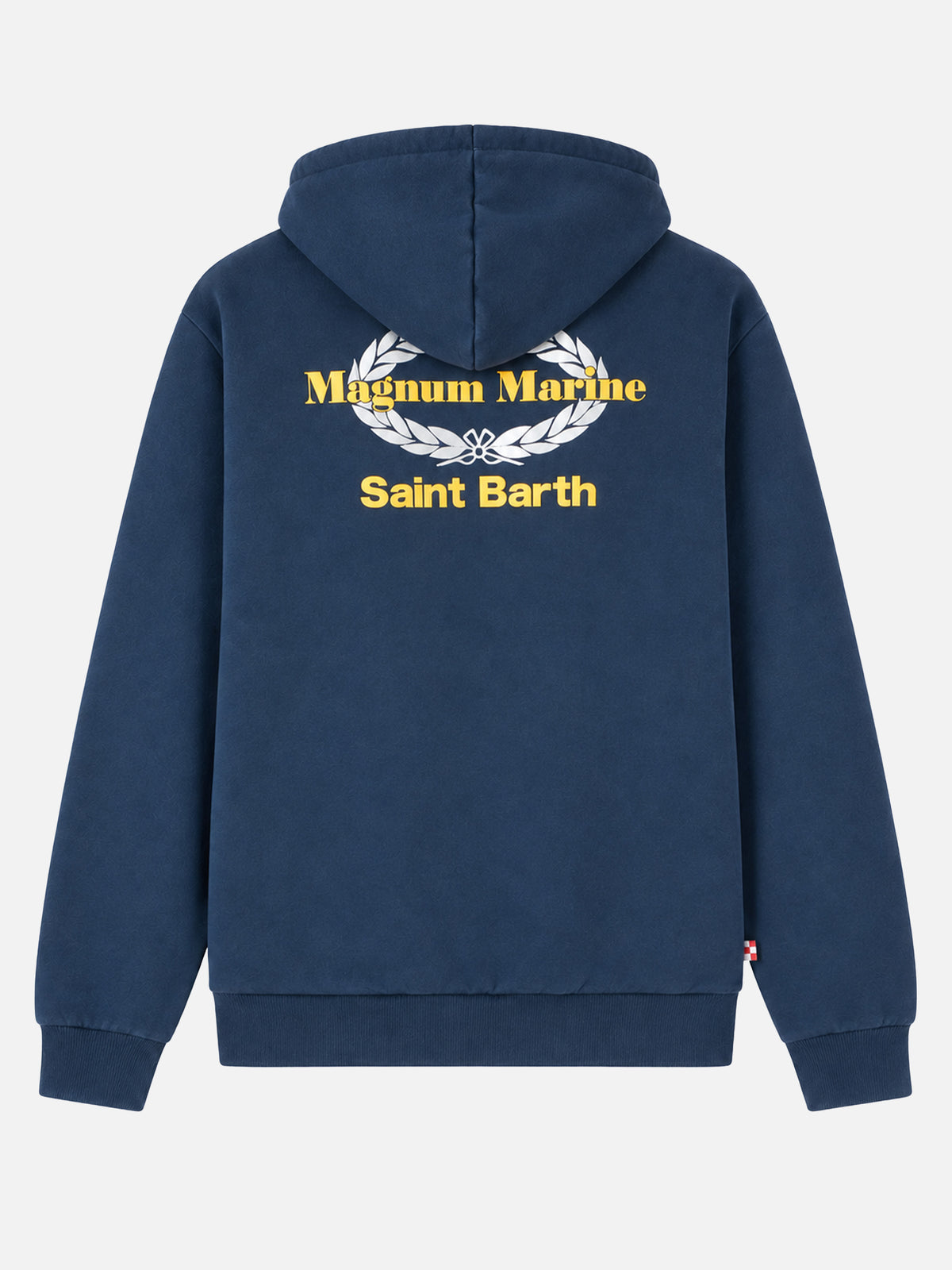 Blue cotton hoodie with Magnum Marine Saint Barth embroidery | MAGNUM MARINE SPECIAL EDITION