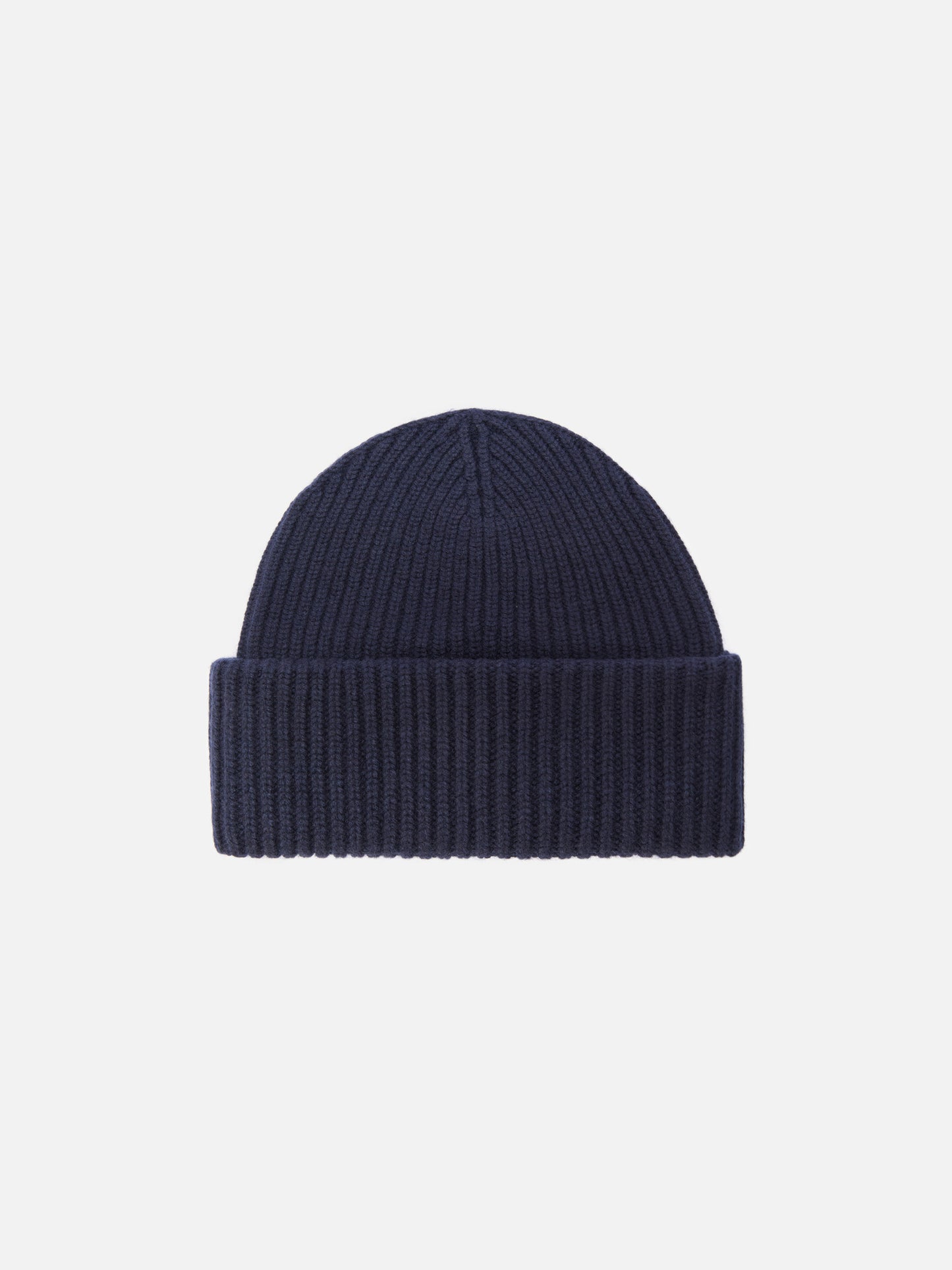 Berretto  Berry a coste in misto cashmere blu navy
