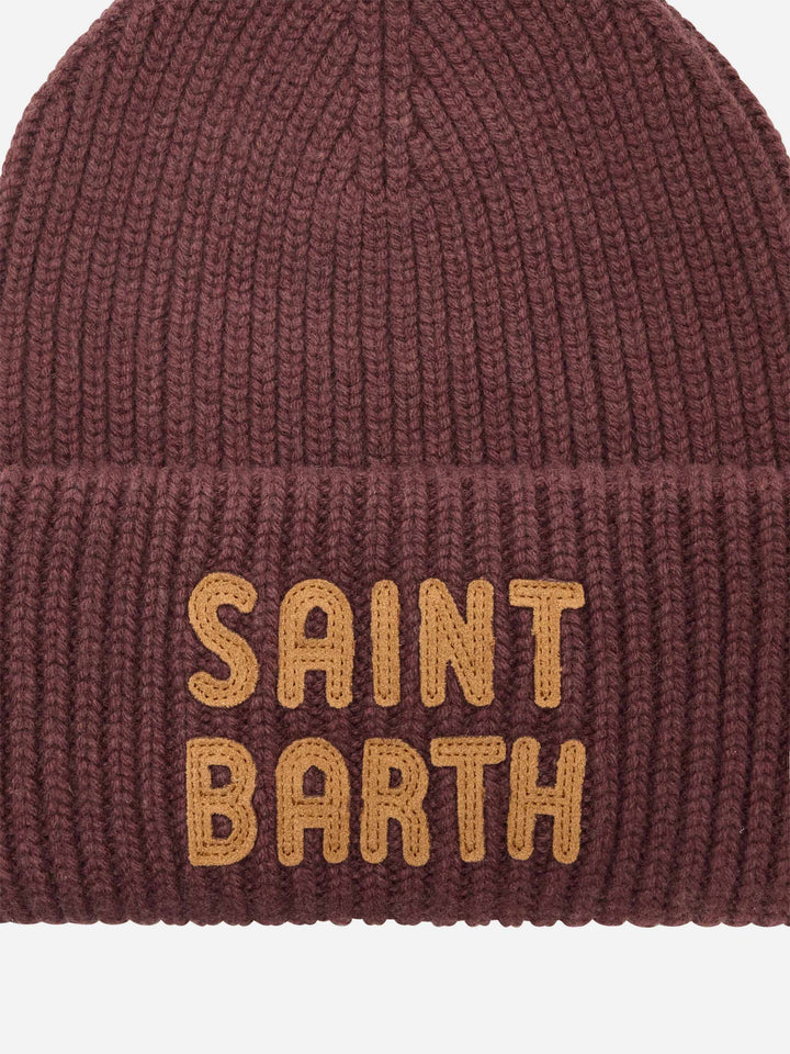 Berretto Berry marrone con patch logo