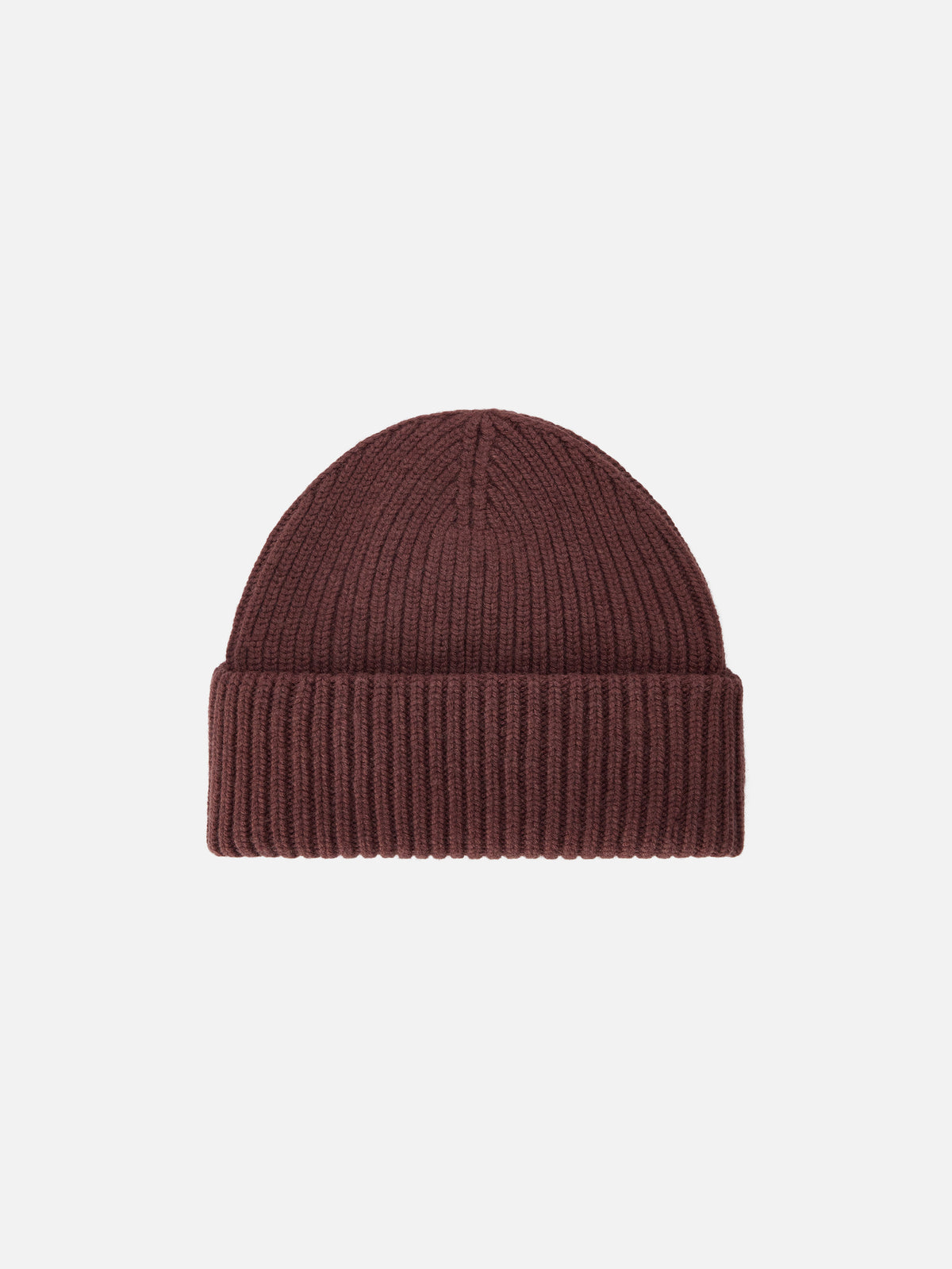 Braune Berry-Beanie mit Logo-Patch 