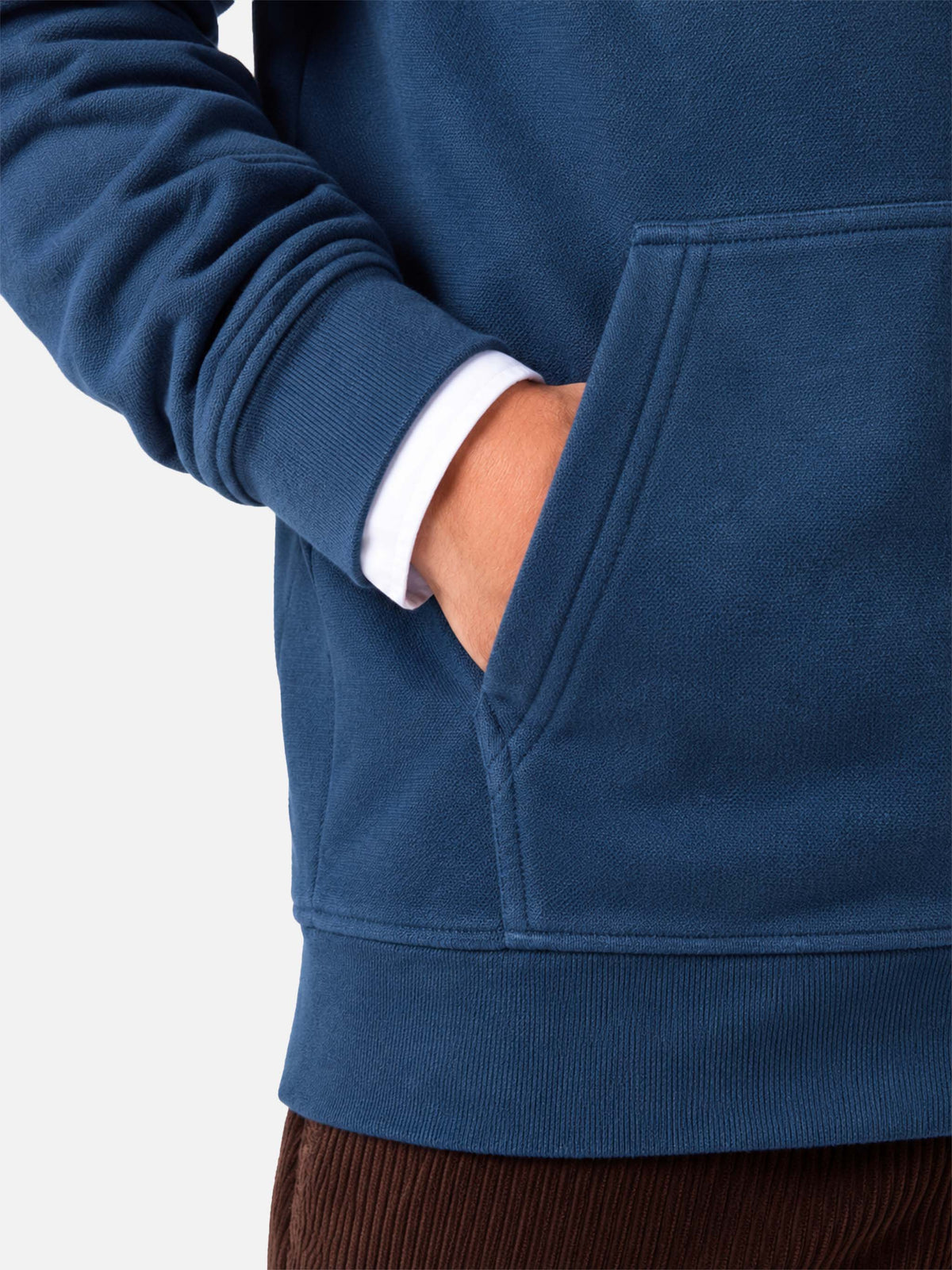Sweat à capuche zippé Barrett en coton bleu 