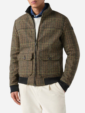 Thermo jacket Byron with pied de poule print