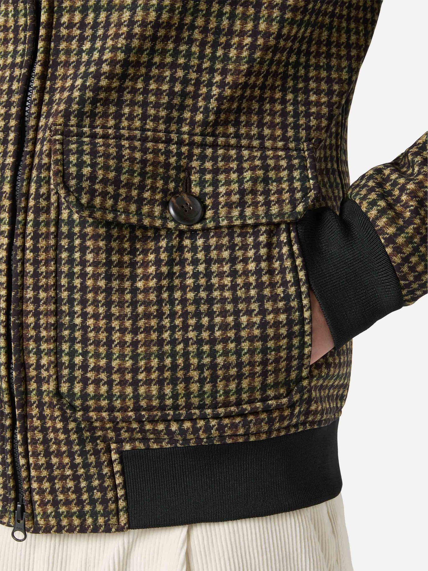 Thermo jacket Byron with pied de poule print