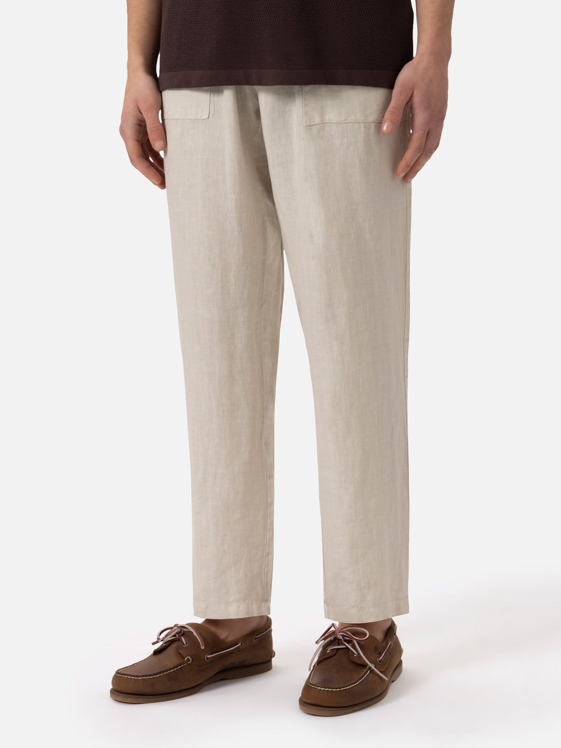 Off-white linen pants Calais with drawstring - MC2 Saint Barth