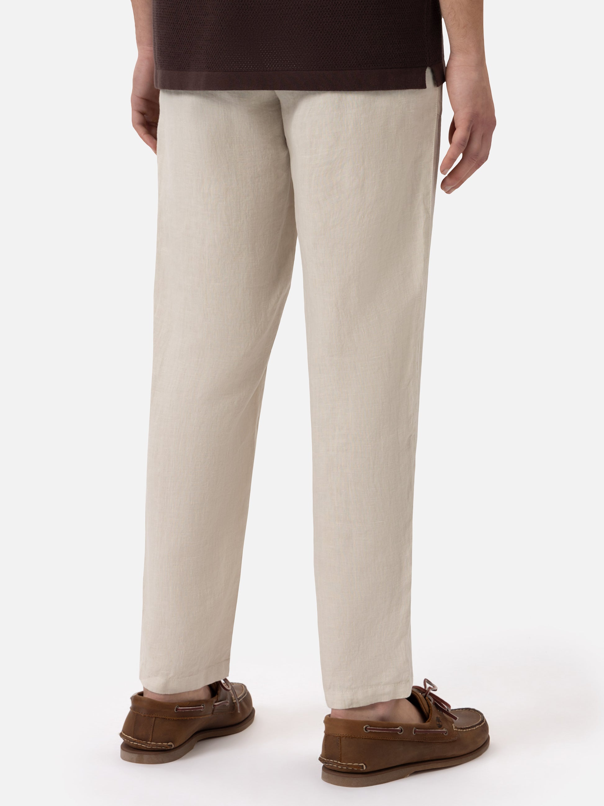 Off-white linen pants Calais with drawstring - MC2 Saint Barth