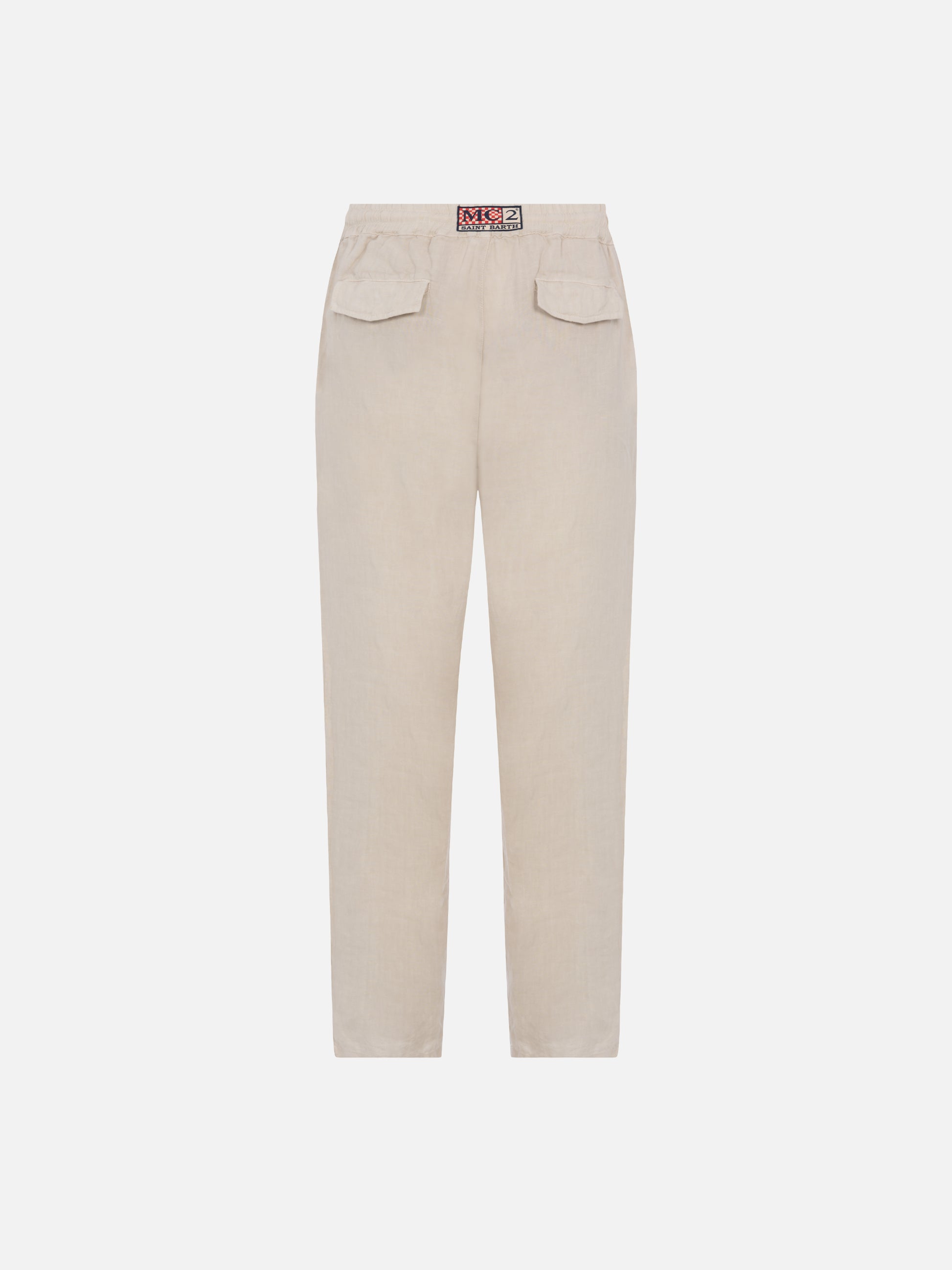 Off-white linen pants Calais with drawstring - MC2 Saint Barth