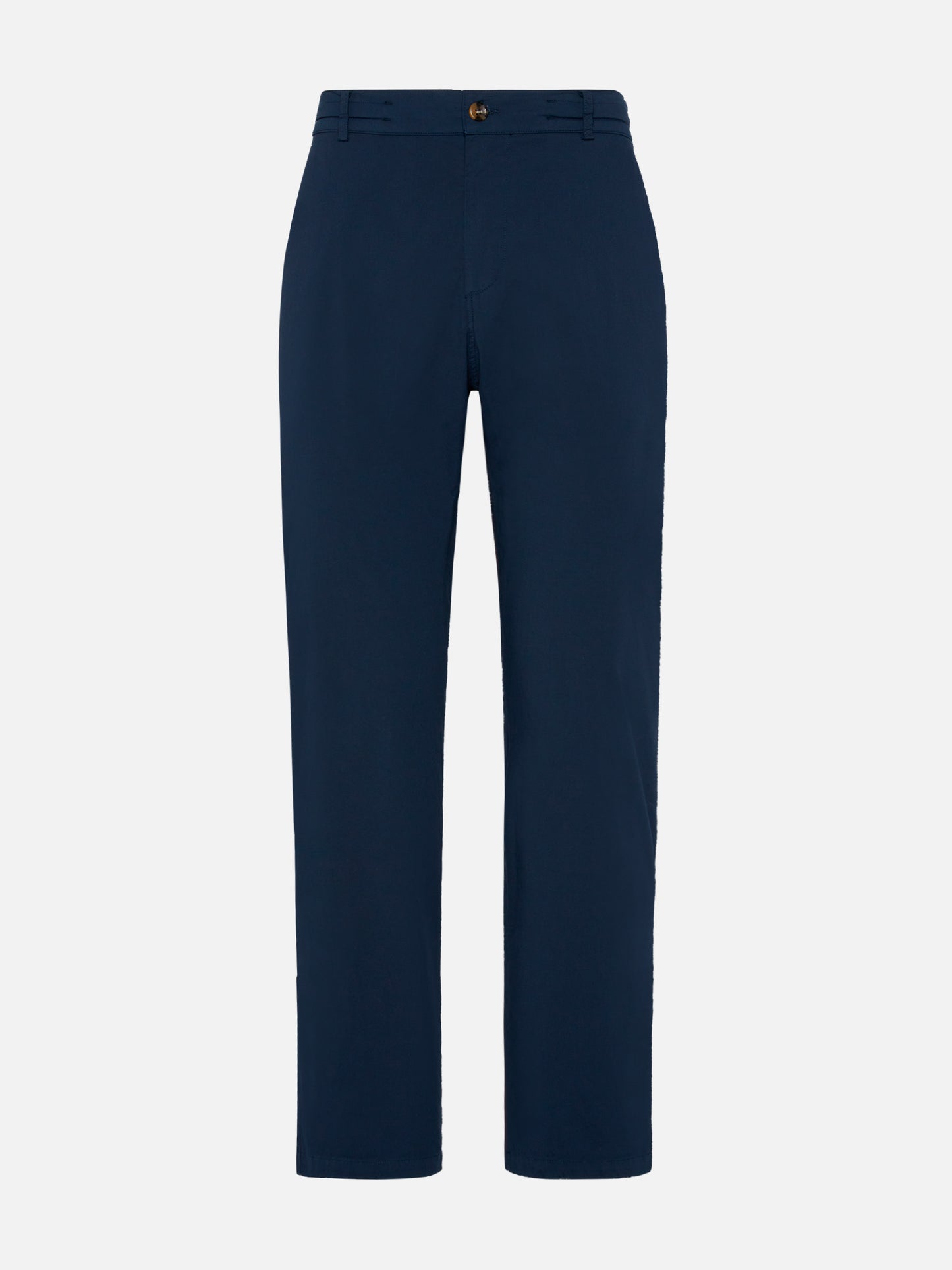 Marine blue cotton pants Calais with drawstring
