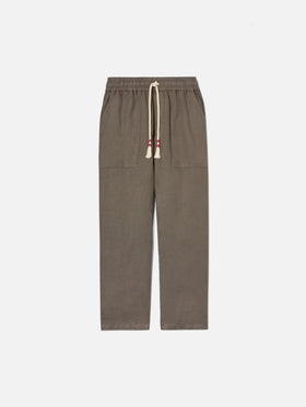 Pantalone Calais lungo kaki in puro lino