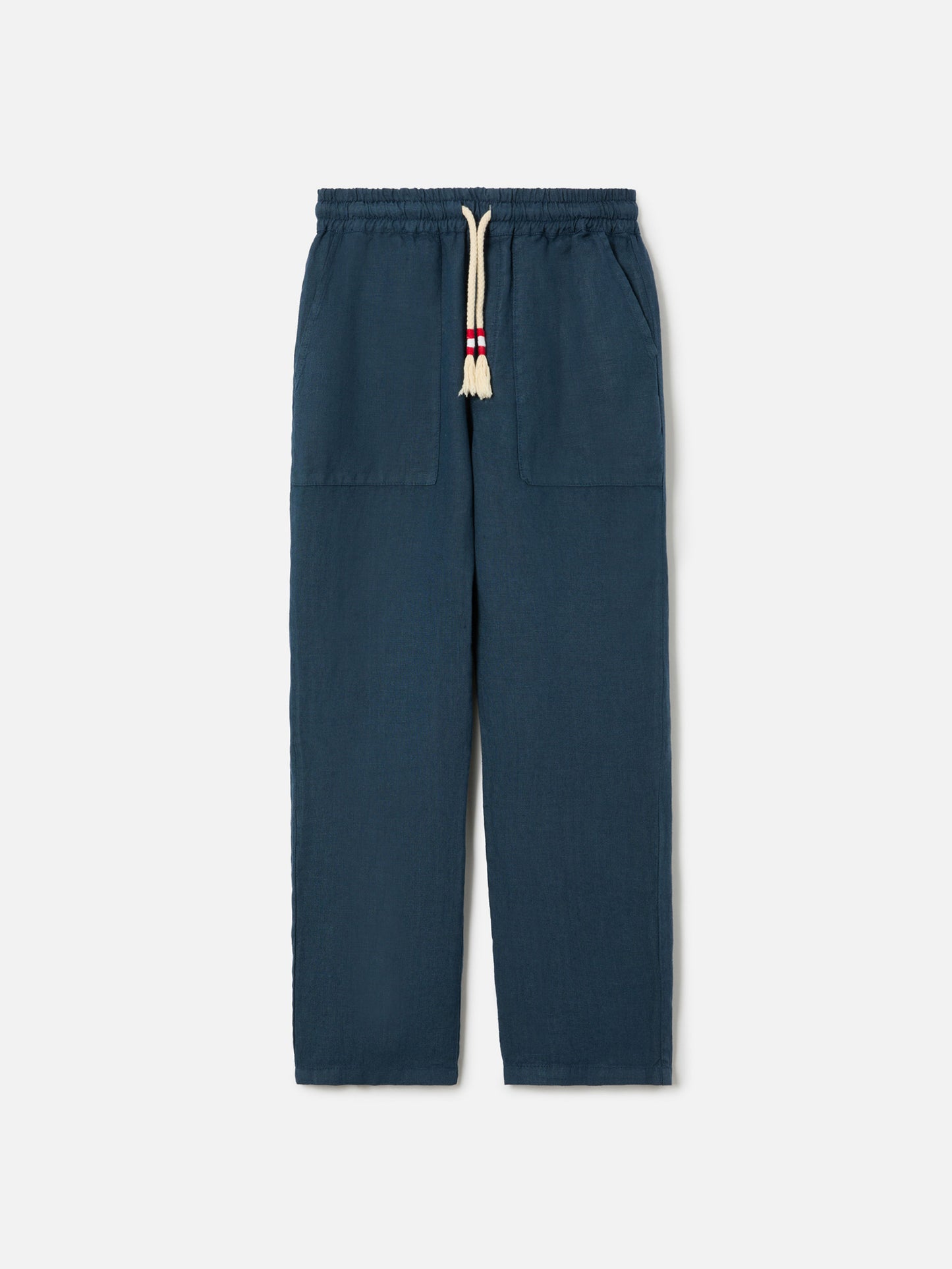 Pantaloni Calais Jr in lino blu navy