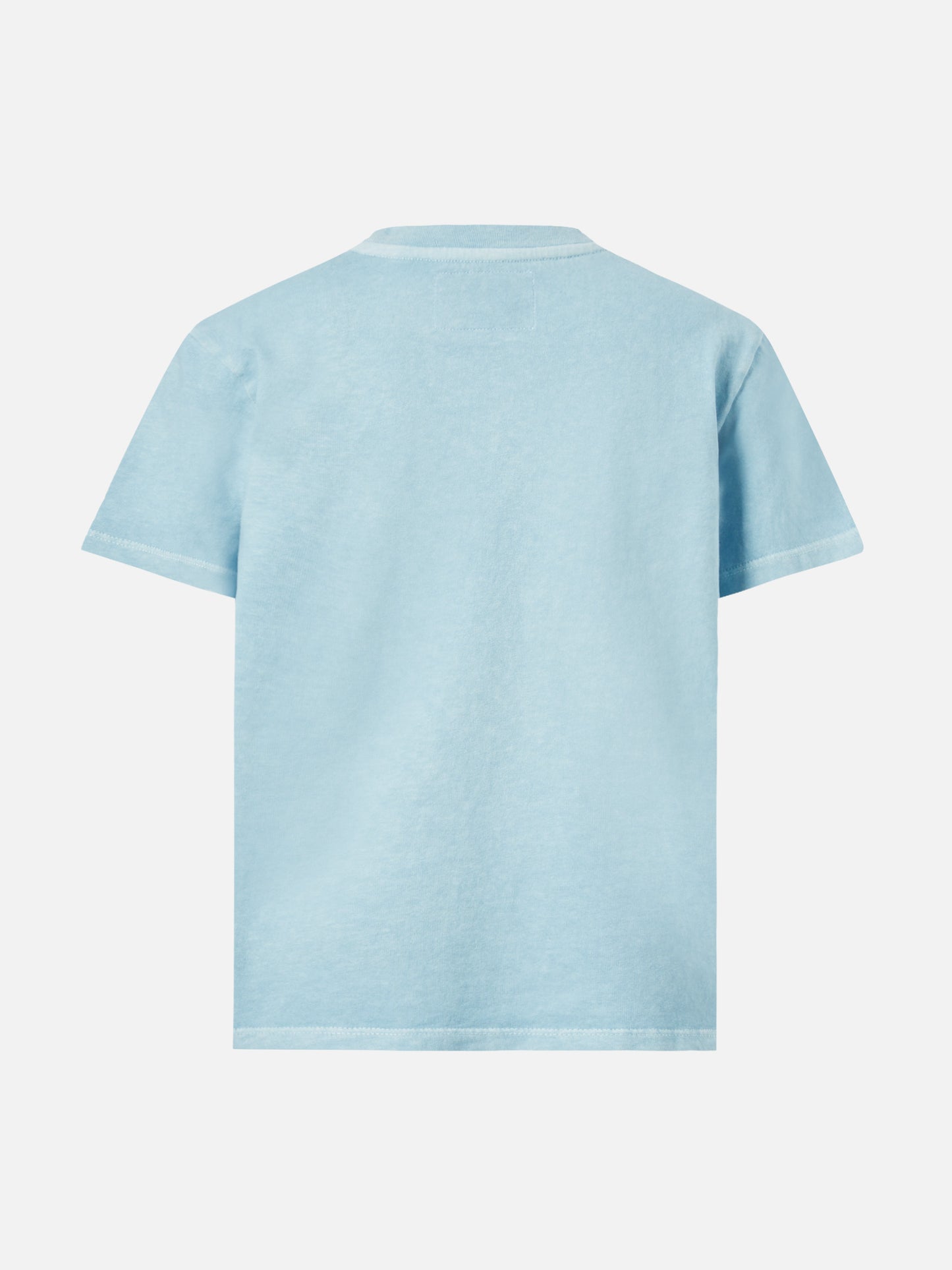 T-shirt in cotone pesante Cameron in azzurro vintage
