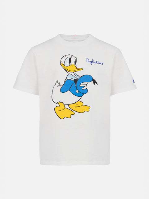 Boy heavy cotton t-shirt Cameron with Donald print and Paghetta embroidery | DISNEY SPECIAL EDITION - MC2 Saint Barth