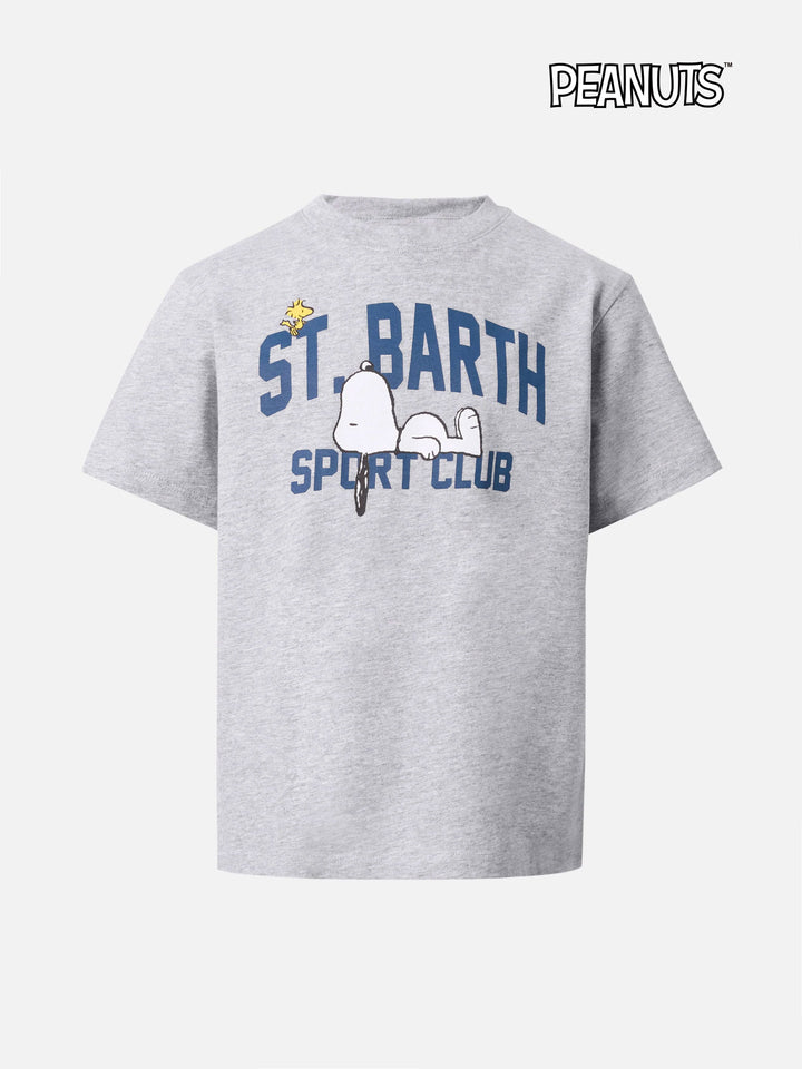 Cameron cotton T-shirt in grey with Snoopy St. Barth Sport Club print | PEANUTS SPECIAL EDITION