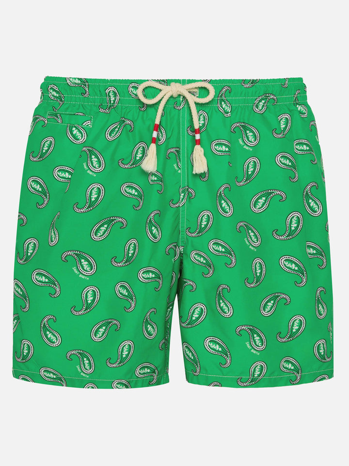 Herren-Badeshorts mit Paisley-Print