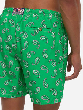Costume da bagno da uomo con stampa paisley