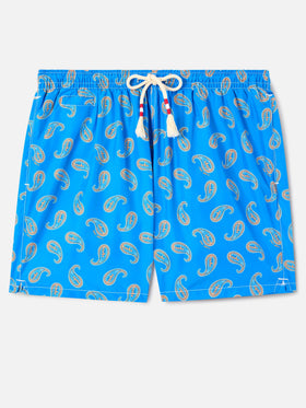 Costume mare Caprese stampa paisley bluette
