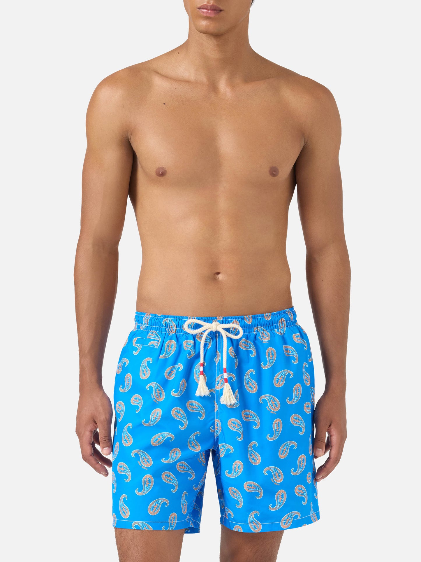 Costume mare Caprese stampa paisley bluette
