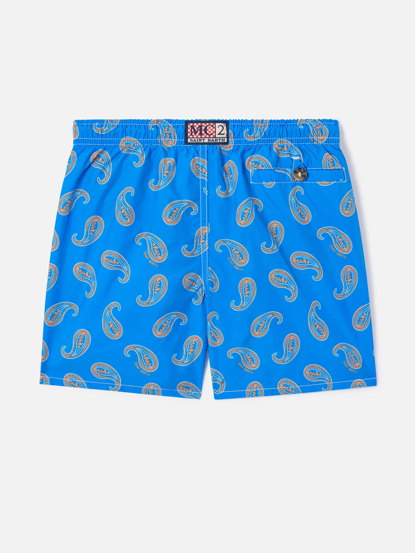 Costume da bagno da bambino stampa paisley bluette