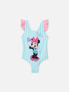 Einteiliger Badeanzug Carol mit Minnie-Streifenprint | Special Edition 