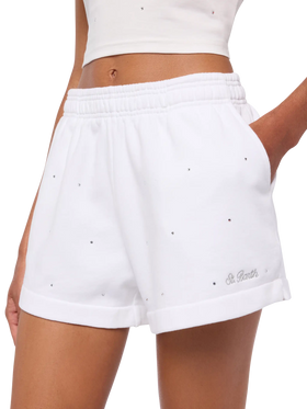 Cate light cotton shorts with rhinestones