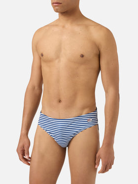 Cayo navy striped swim briefs