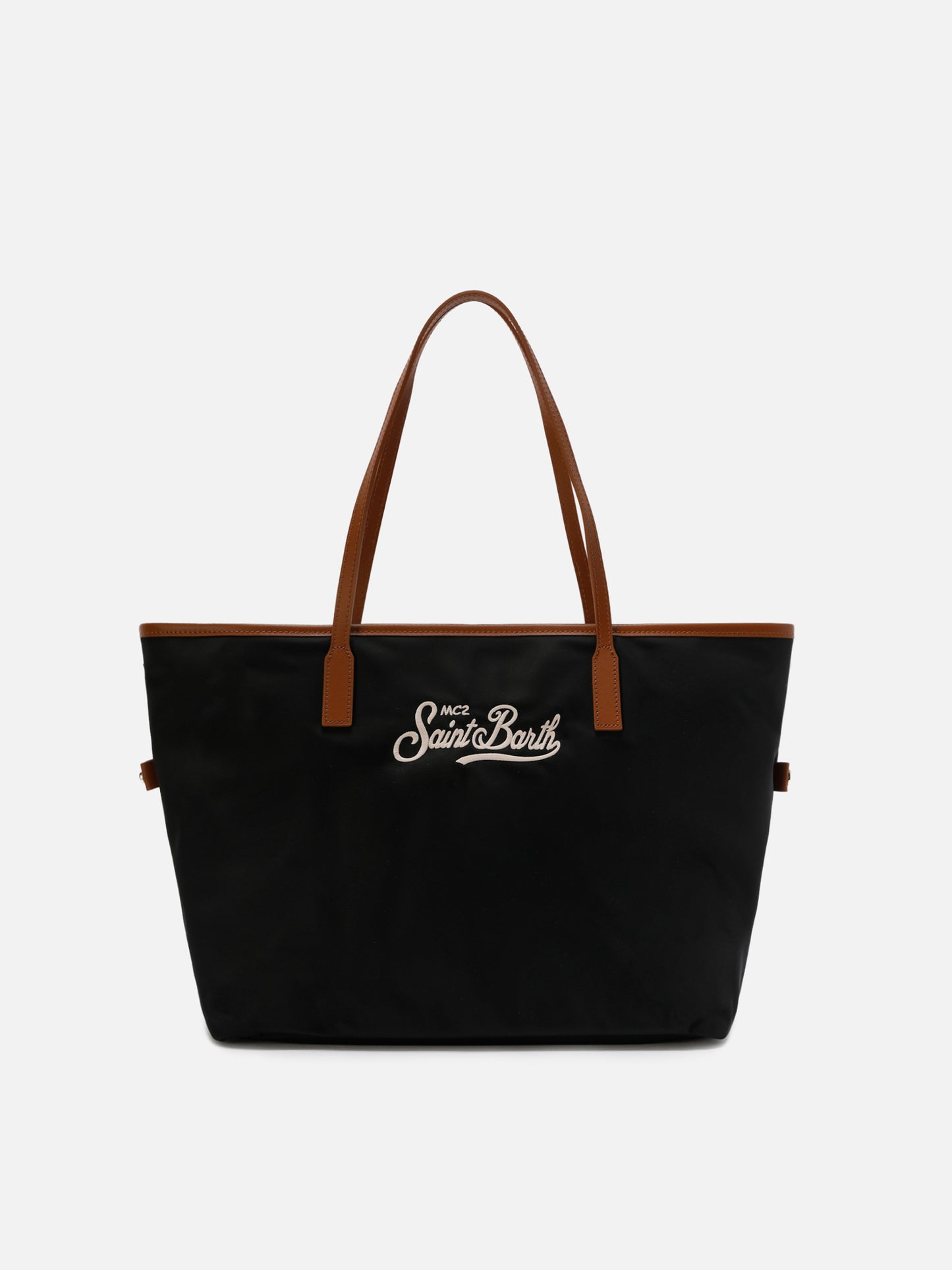 Schwarze City Bag aus Nylon in regulärer Größe 