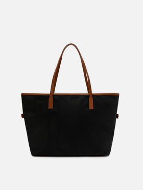 Schwarze City Bag aus Nylon in regulärer Größe 