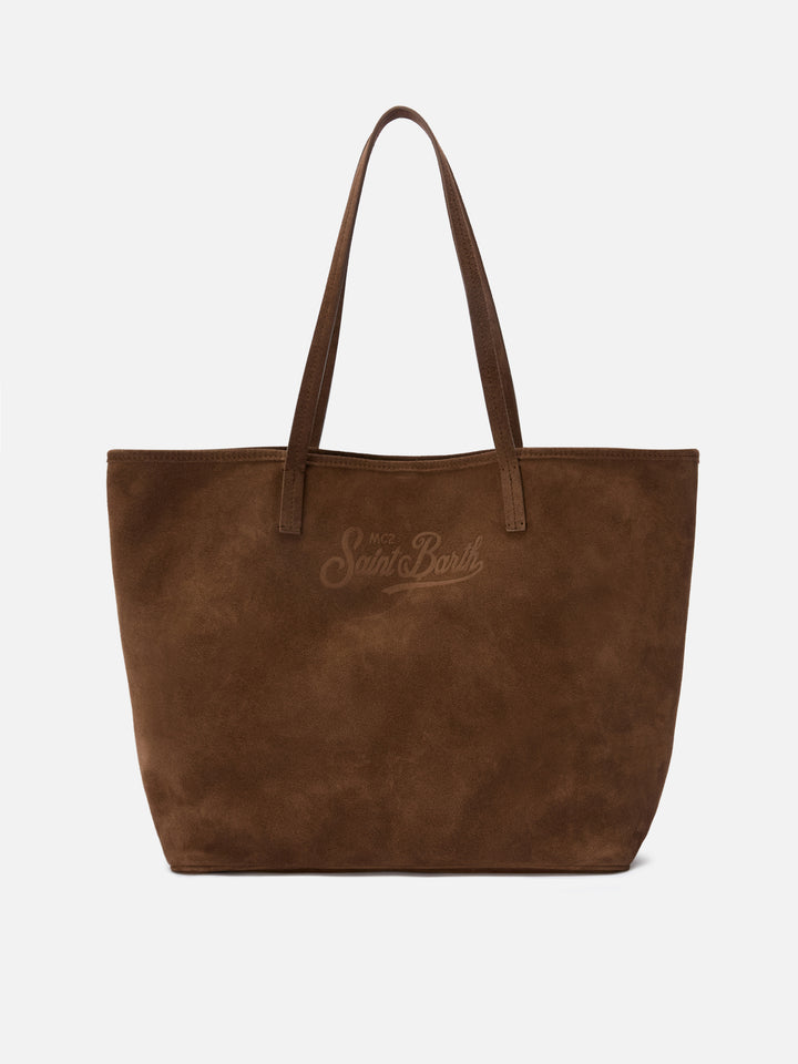 Brown suede City regular bag