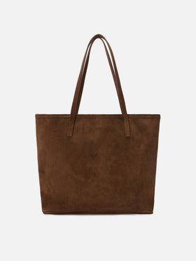 Brown suede City regular bag