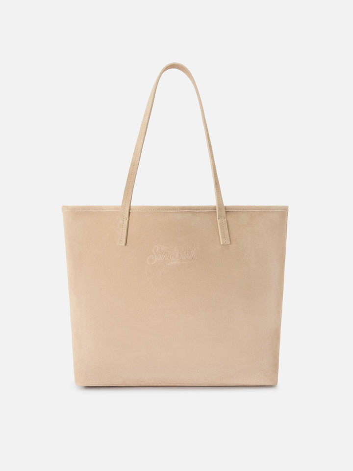 Beige suede City regular bag