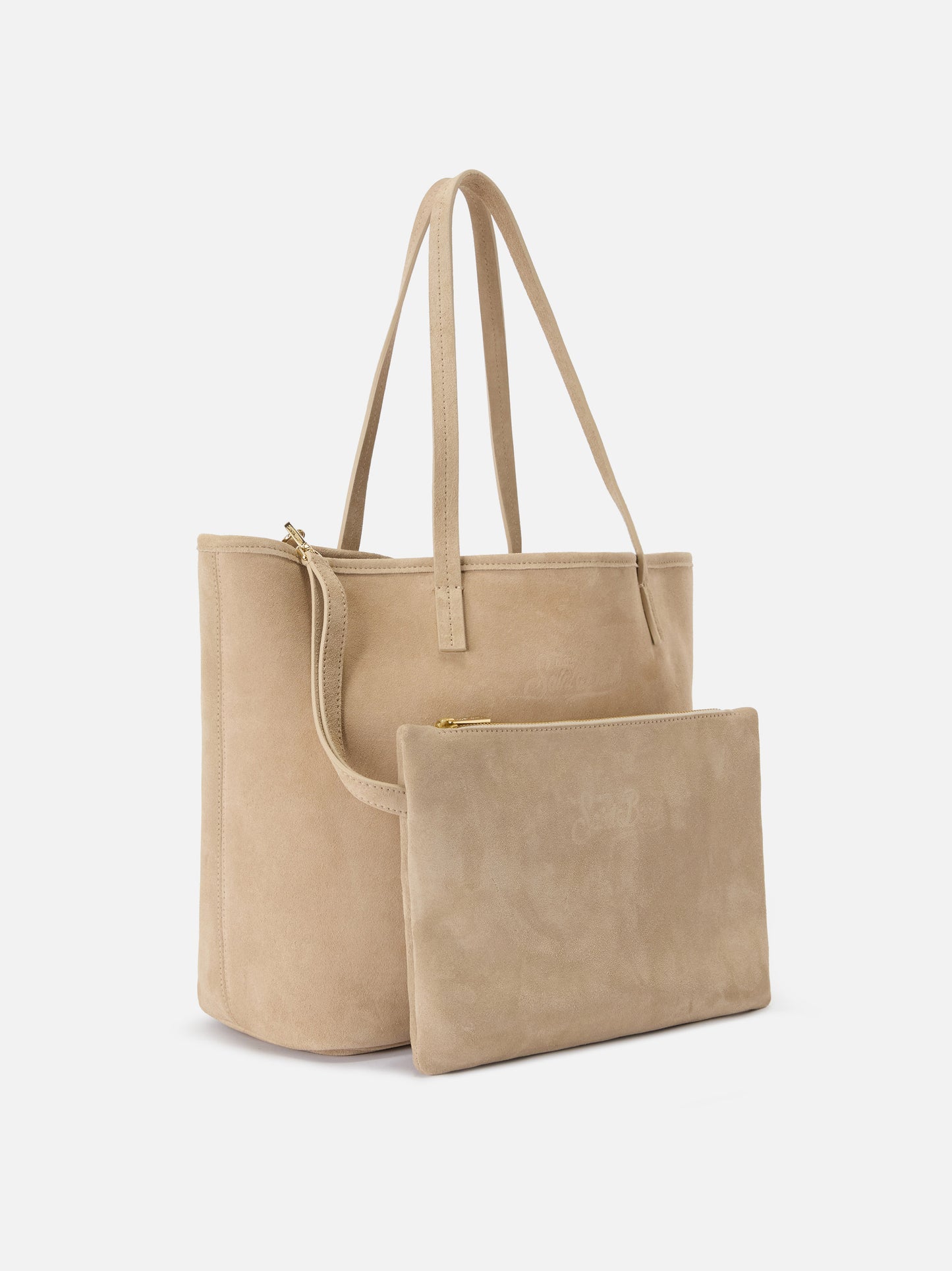 Borsa City regular in camoscio beige