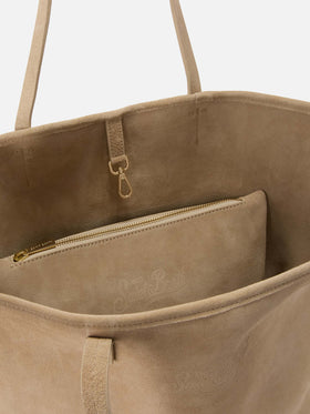Borsa City regular in camoscio beige