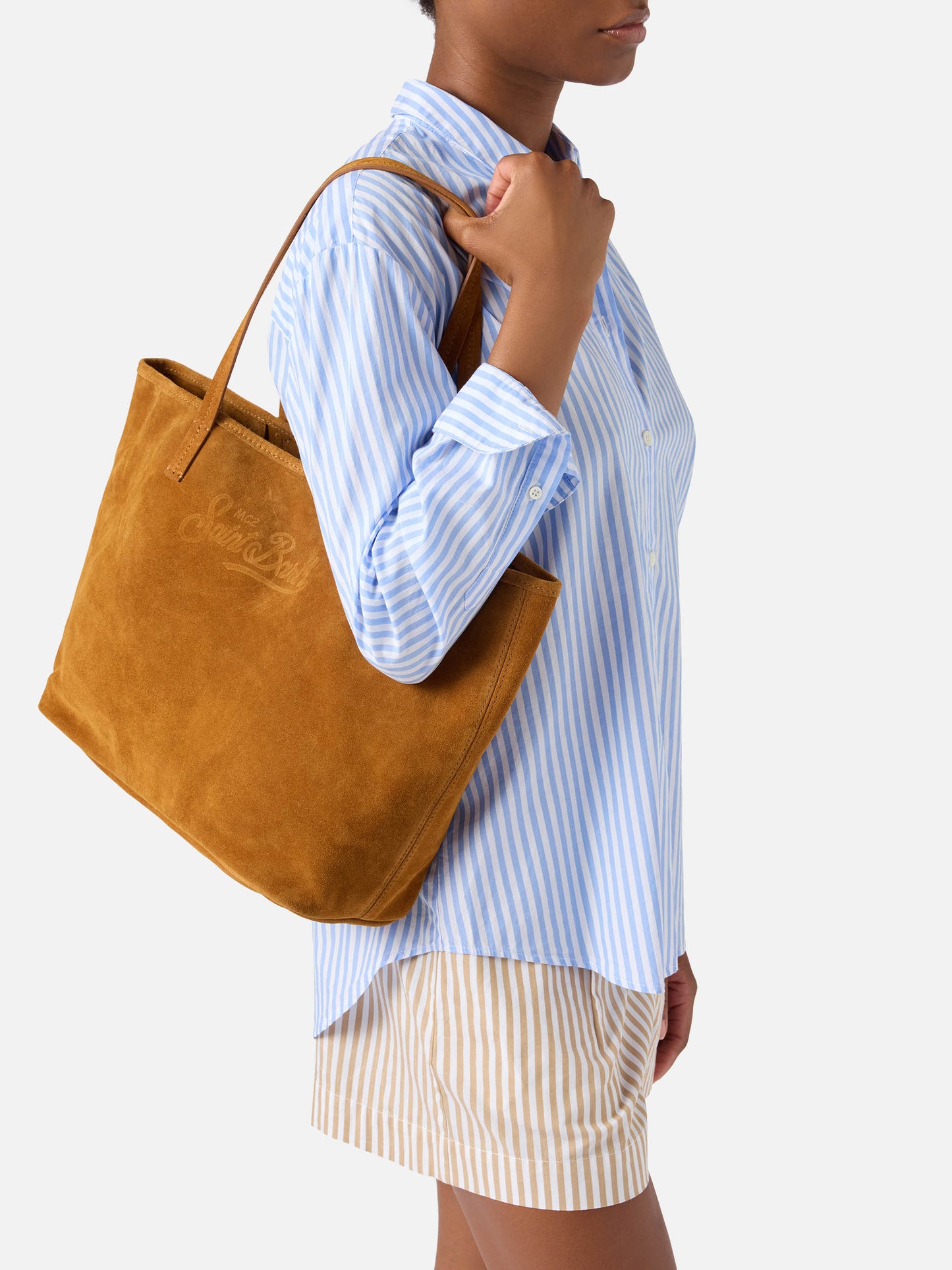 Borsa City regular in camoscio cammello