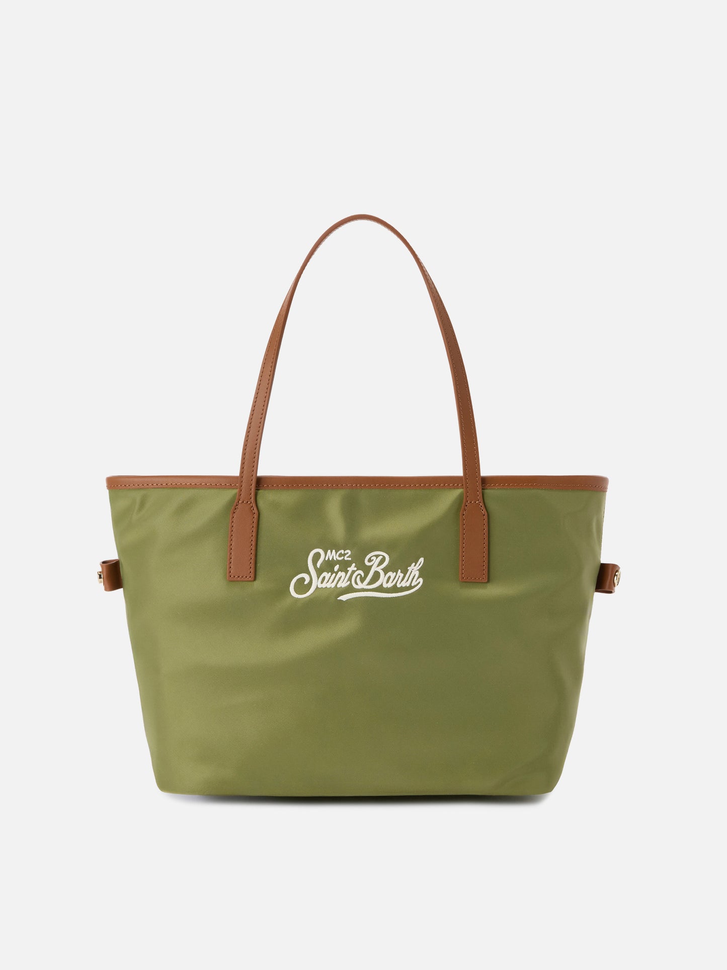 Military green City medium nylon bag