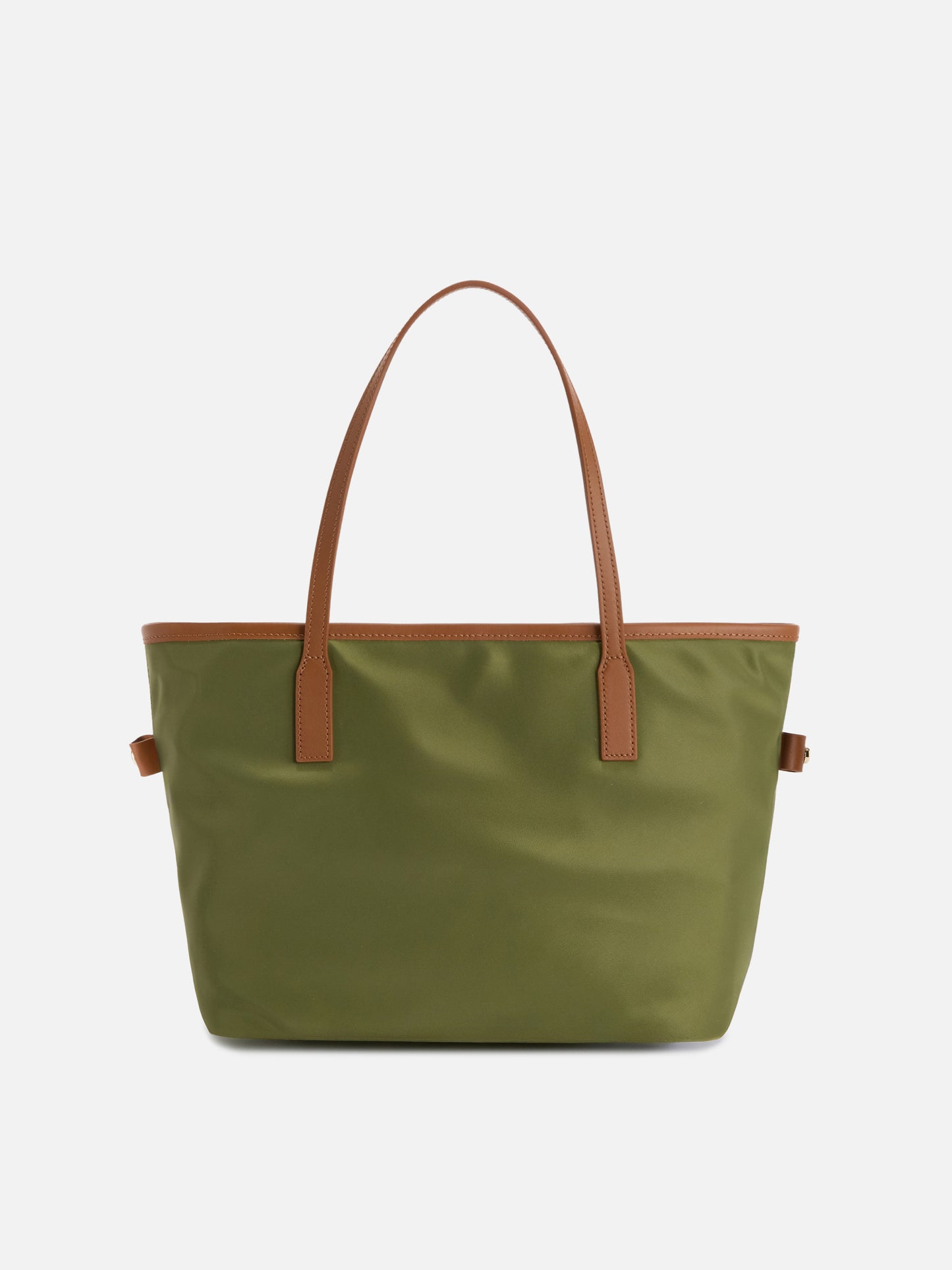 Borsa City medium in nylon verde militare
