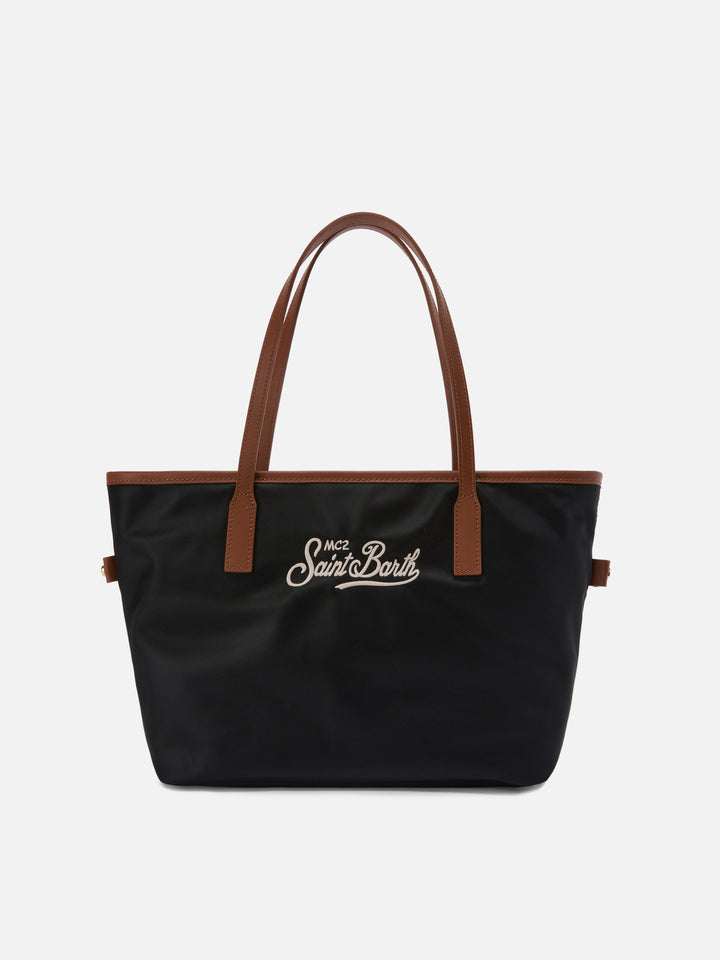 Borsa City medium in nylon nero