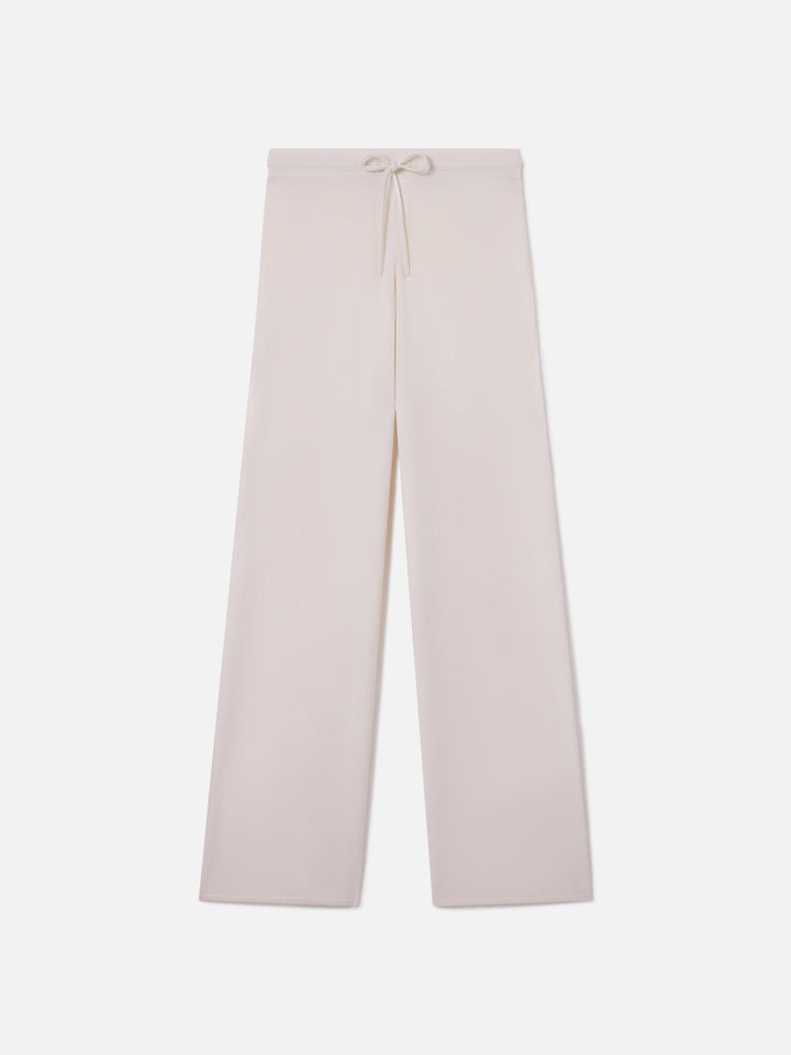 Cambon pantalones de pierna ancha en cashmere en blanco roto 