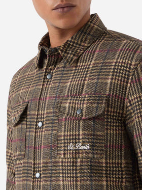 Overshirt Chalet aus technischem Stoff mit Prince of Wales-Print